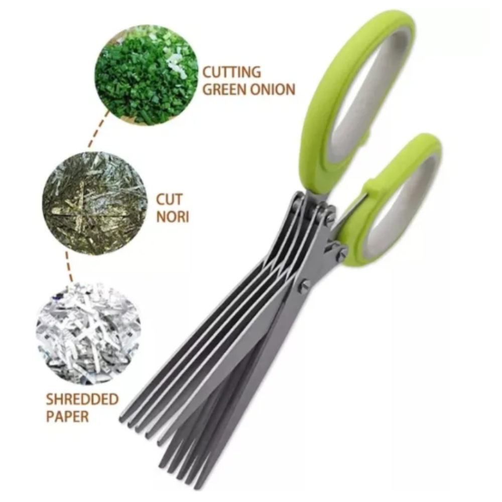 5-Blade Kitchen Herb Scissors — product view 1